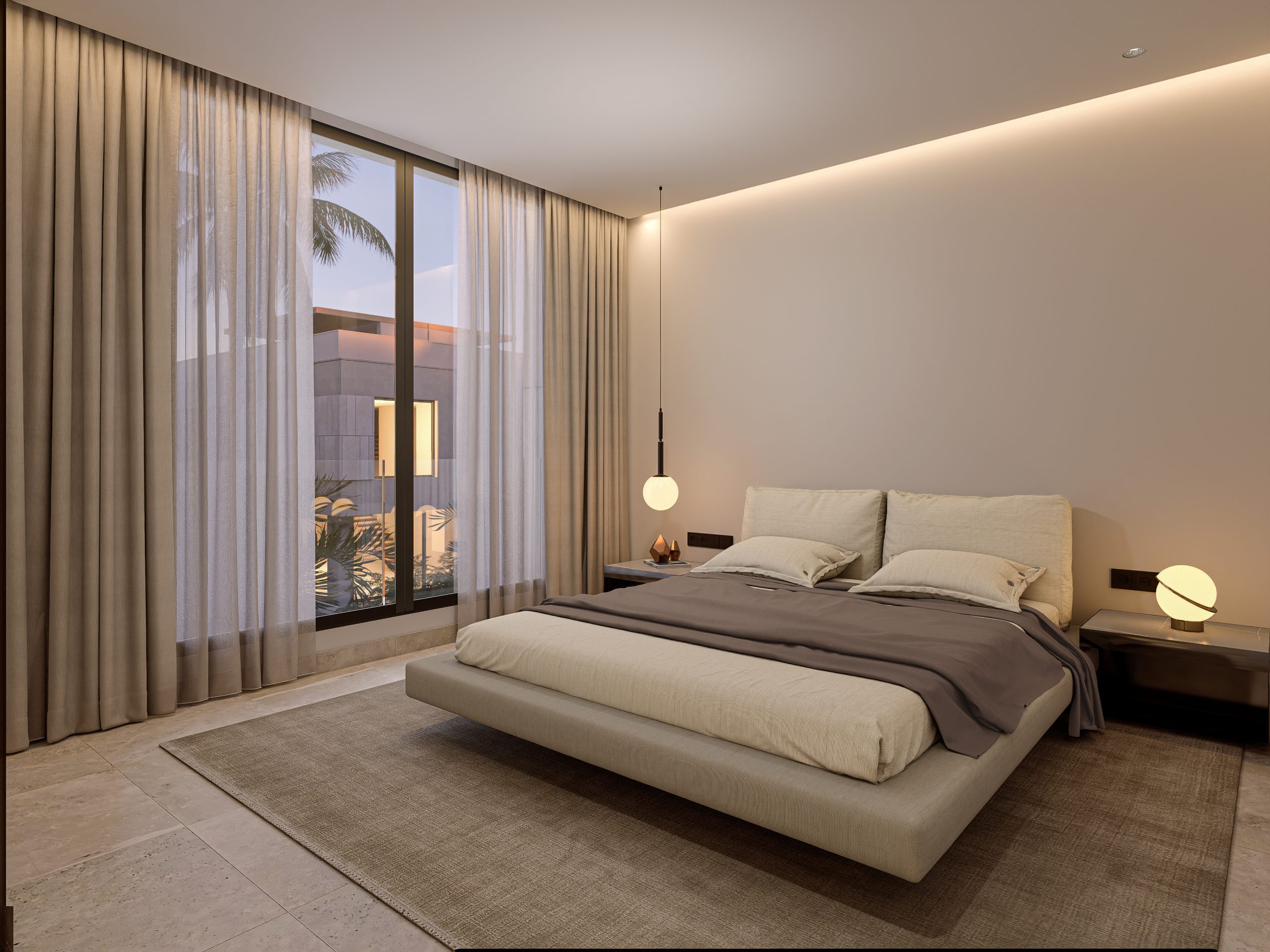Chambre élégante dans villa de luxe à Marrakech